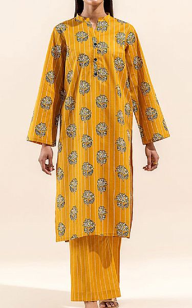 Beechtree Mustard Suit (2 pcs) | Pakistani Lawn Suits- Image 1