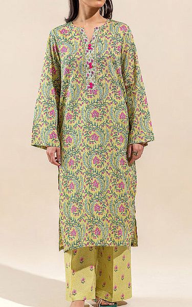 Beechtree Lime Green Lawn Suit (2 Pcs) | Pakistani Lawn Suits- Image 1