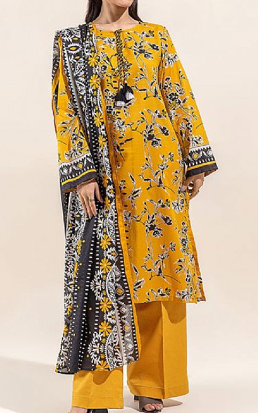 Beechtree Mustard Lawn Suit (2 pcs) | Pakistani Lawn Suits- Image 1