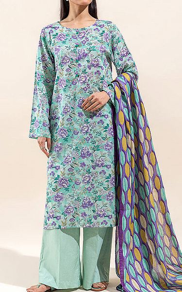 Beechtree Light Turquoise Lawn Suit (2 Pcs) | Pakistani Lawn Suits- Image 1