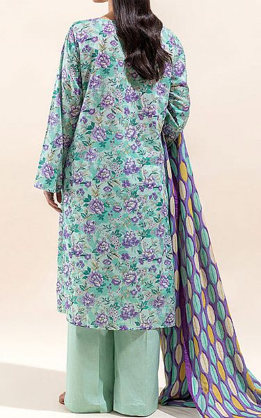 Beechtree Light Turquoise Lawn Suit (2 Pcs) | Pakistani Lawn Suits- Image 2