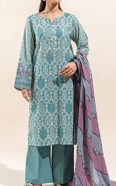 Beechtree Faded Jade Lawn Suit (2 pcs) | Pakistani Lawn Suits- Image 1