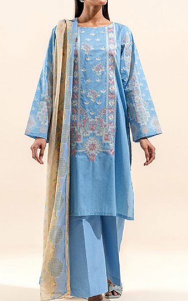 Beechtree Moonstone Blue Lawn Suit | Pakistani Lawn Suits- Image 1