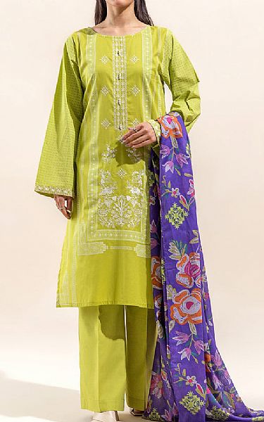 Beechtree Wild Lime Green Lawn Suit | Pakistani Lawn Suits- Image 1