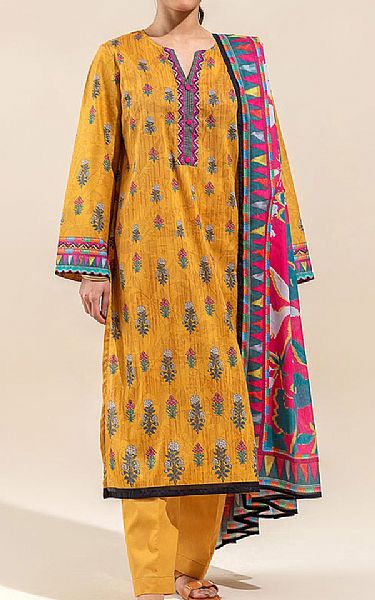 Beechtree Orange Lawn Suit | Pakistani Lawn Suits- Image 1