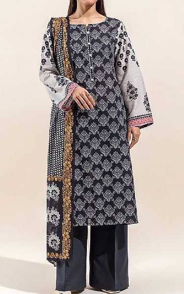 Beechtree Black/Grey Lawn Suit | Pakistani Lawn Suits- Image 1