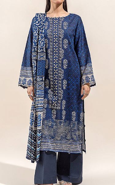 Beechtree Blue/BlackLawn Suit | Pakistani Lawn Suits- Image 1