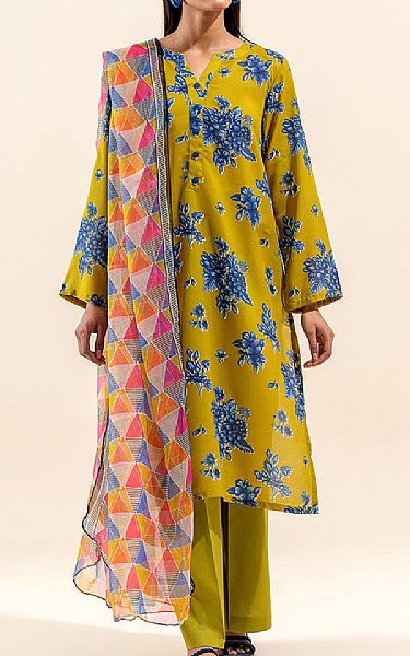 Beechtree Mustard Lawn Suit | Pakistani Lawn Suits- Image 1