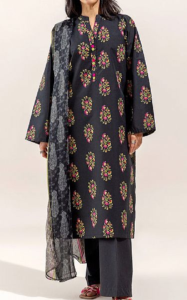 Beechtree Black Lawn Suit | Pakistani Lawn Suits- Image 1