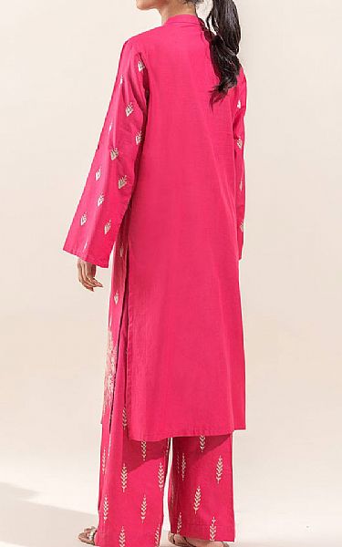 Beechtree Cerise Pink Lawn Suit (2 pcs) | Pakistani Lawn Suits- Image 2