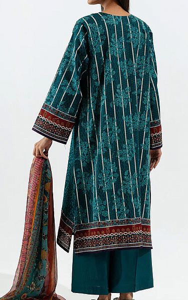Beechtree Teal Khaddar Suit (2 Pcs) | Pakistani Winter Dresses- Image 2