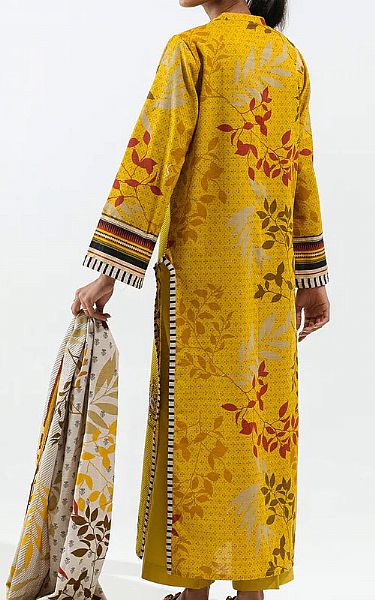 Beechtree Golden Yellow Khaddar Suit | Pakistani Winter Dresses- Image 2