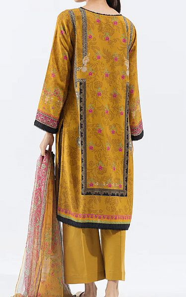 Beechtree Mustard Karandi Suit | Pakistani Winter Dresses- Image 2