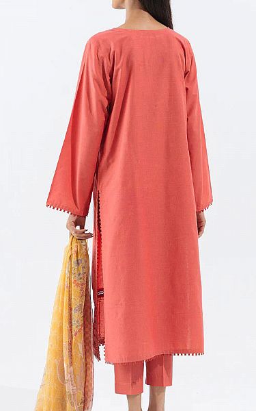 Beechtree Coral Khaddar Suit | Pakistani Dresses in USA- Image 2