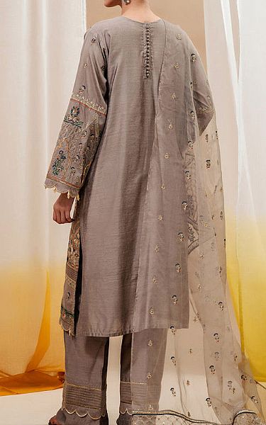 Beechtree Grey Organza Suit | Pakistani Lawn Suits- Image 2