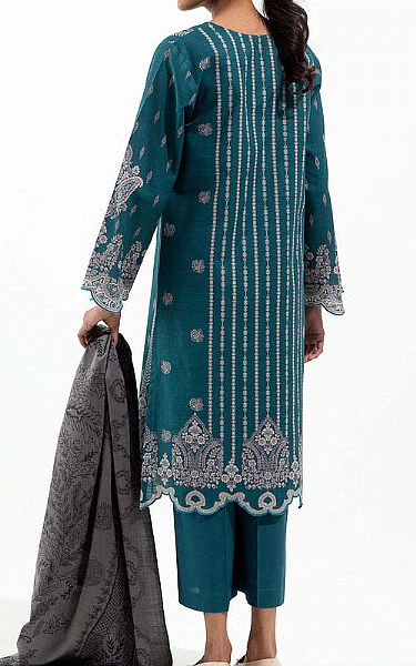 Beechtree Teal Khaddar Suit | Pakistani Winter Dresses- Image 2