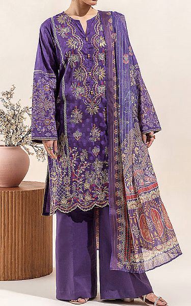 Beechtree Purple Lawn Suit | Pakistani Lawn Suits- Image 1