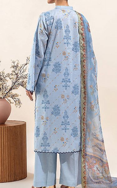 Beechtree Sky Blue Cotton Net Suit | Pakistani Lawn Suits- Image 2