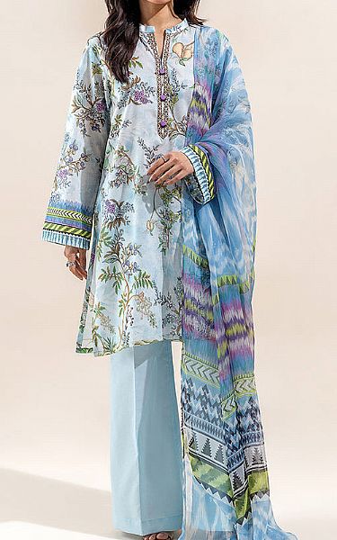 Beechtree Light Blue Lawn Suit | Pakistani Lawn Suits- Image 1