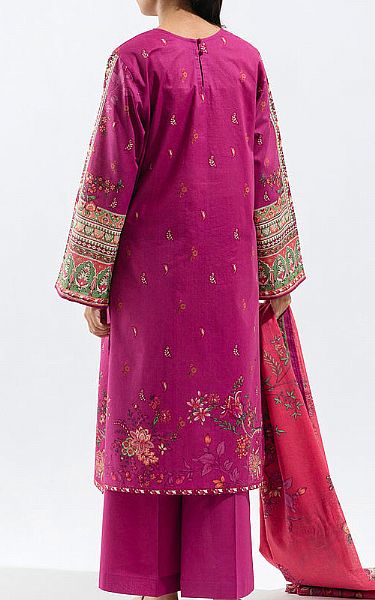 Beechtree Shocking Pink Lawn Suit (2 Pcs) | Pakistani Lawn Suits- Image 2