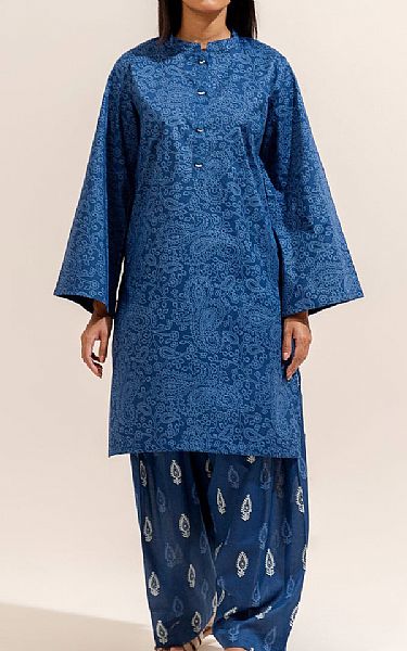 Beechtree Blue Lawn Suit (2 pcs) | Pakistani Lawn Dress in USA- Image 1