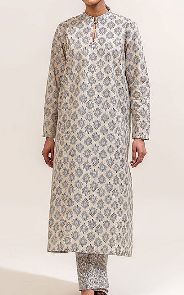 Beechtree Ivory Lawn Suit (2 pcs) | Pakistani Lawn Dress in USA- Image 1