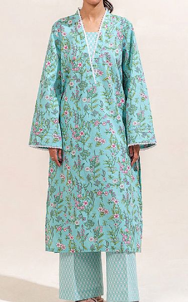 Beechtree Aqua Lawn Suit (2 pcs) | Pakistani Lawn Dress in USA- Image 1