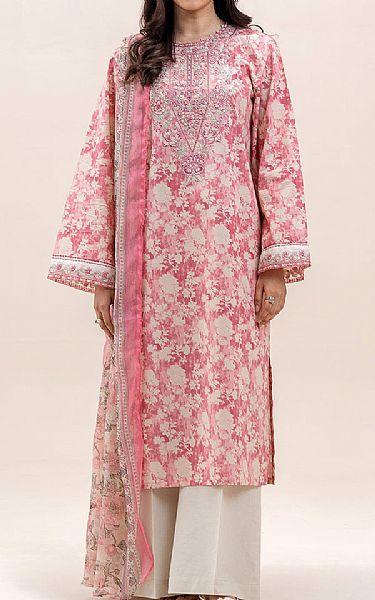 Beechtree Pink Lawn Suit (2 pcs) | Pakistani Lawn Dress in USA- Image 1