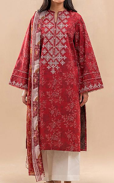 Beechtree Maroon Lawn Suit (2 pcs) | Pakistani Lawn Dress in USA- Image 1