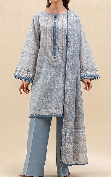 Beechtree Cadet Grey Lawn Suit | Pakistani Lawn Dress in USA- Image 1