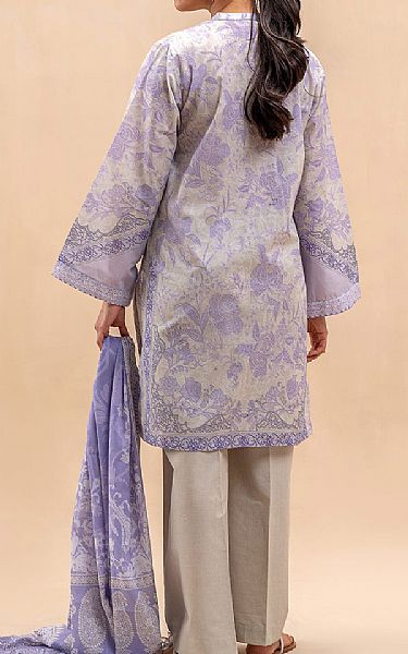 Beechtree Beige/Light Lavender Lawn Suit | Pakistani Lawn Dress in USA- Image 2