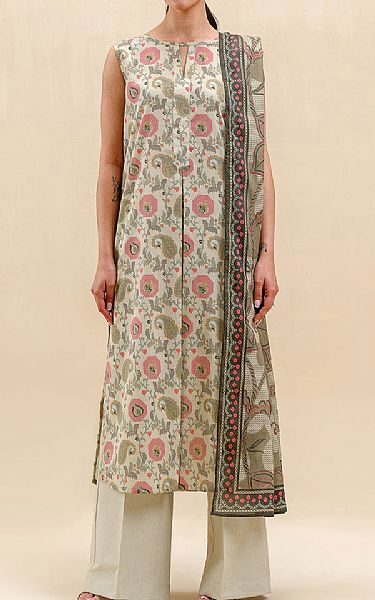 Beechtree Beige Lawn Suit | Pakistani Lawn Dress in USA- Image 1