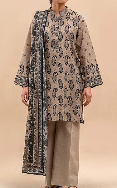 Beechtree Beige Lawn Suit | Pakistani Lawn Dress in USA- Image 1