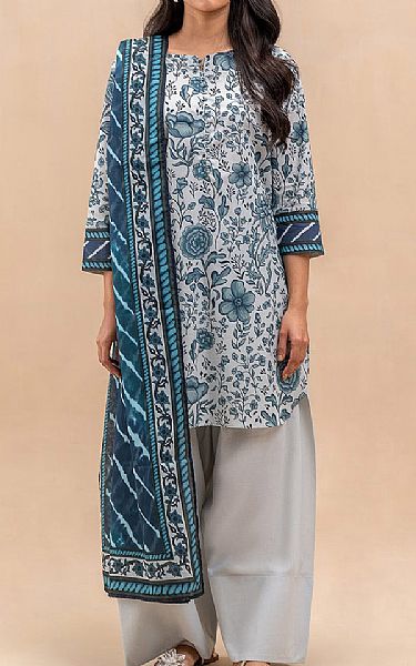 Beechtree Light Grey Lawn Suit | Pakistani Lawn Dress in USA- Image 1
