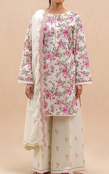 Beechtree Off White Lawn Suit | Pakistani Lawn Dress in USA- Image 1