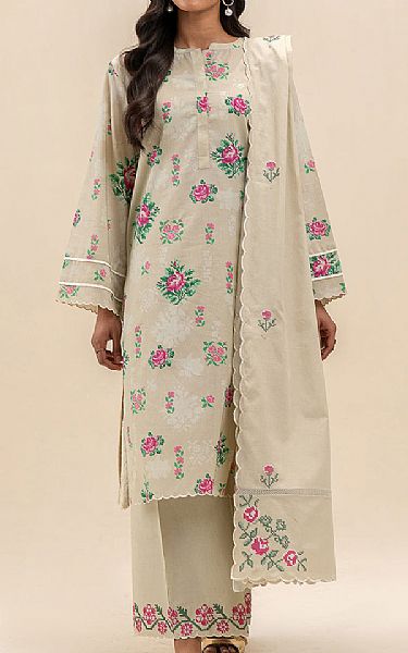 Beechtree Beige Lawn Suit | Pakistani Lawn Dress in USA- Image 1