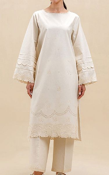 Beechtree Light Grey Lawn Suit (2 pcs) | Pakistani Lawn Dress in USA- Image 1