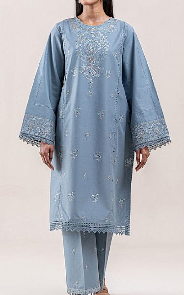 Beechtree Cadet Grey Lawn Suit (2 pcs) | Pakistani Lawn Dress in USA- Image 1