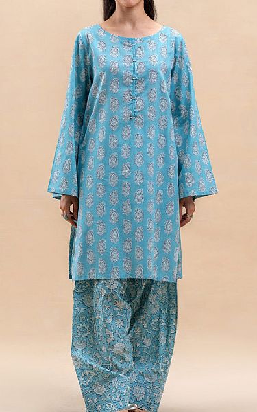 Beechtree Blue Lawn Suit (2 pcs) | Pakistani Lawn Dress in USA- Image 1