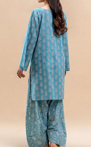 Beechtree Blue Lawn Suit (2 pcs) | Pakistani Lawn Dress in USA- Image 2