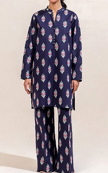Beechtree Navy Blue Lawn Suit (2 pcs) | Pakistani Lawn Dress in USA- Image 1