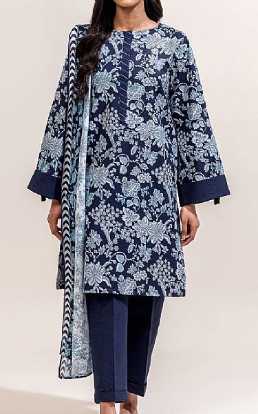 Beechtree Navy Blue Lawn Suit (2 pcs) | Pakistani Lawn Dress in USA- Image 1