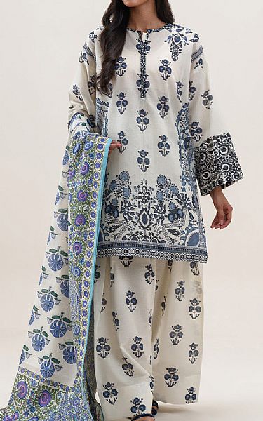 Beechtree Off White Lawn Suit | Pakistani Lawn Dress in USA- Image 1