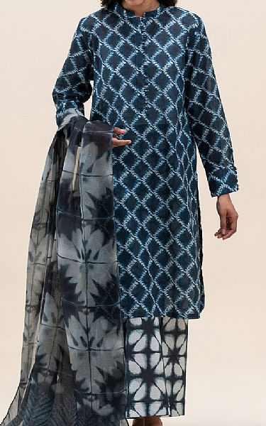 Beechtree Navy/Off White Lawn Suit | Pakistani Lawn Dress in USA- Image 1