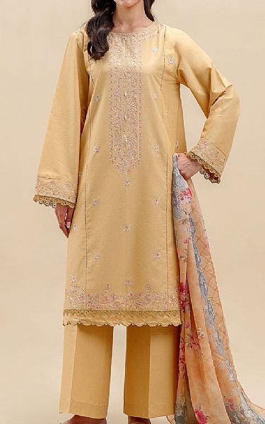 Beechtree Sand Gold Lawn Suit | Pakistani Lawn Dress in USA- Image 1
