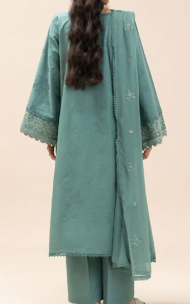 Beechtree Viridian Green Jacquard Suit | Pakistani Lawn Dress in USA- Image 2