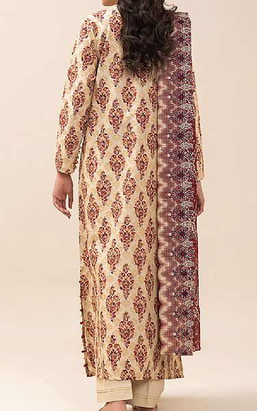 Beechtree Cream Jacquard Suit | Pakistani Lawn Dress in USA- Image 2
