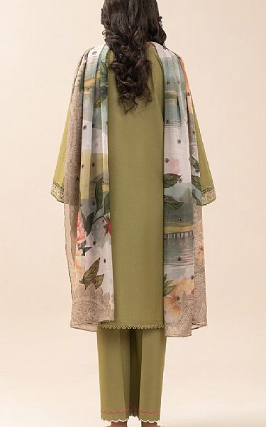 Beechtree Olive Green Lawn Suit (2 pcs) | Pakistani Lawn Dress in USA- Image 2