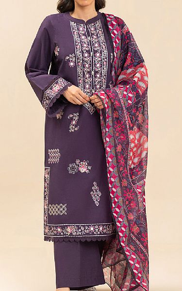 Beechtree Dusty Purple Lawn Suit | Pakistani Lawn Dress in USA- Image 1