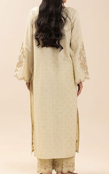 Beechtree Beige Jacquard Suit (2 pcs) | Pakistani Lawn Dress in USA- Image 2